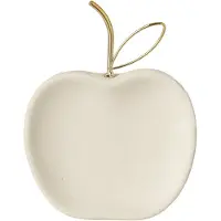 J-Line bord Appel - poselein - wit/goud