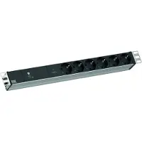 Bachmann 19U 1U VM 6xCEE7/3 1xGVS-Plus 2,0m CEE7/7
