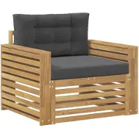vidaXL Buitensofa Polyester Wit en antracietkleurig