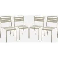 Sweeek - Set van 4 tuinstoelen metaal - amélia