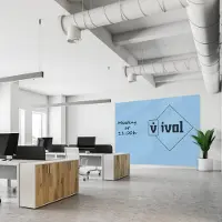 Ivol Complete whiteboardwand zonder rand (3 panelen) - 200x300 cm - Baby Bl