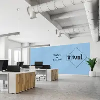Ivol Complete whiteboardwand zonder rand (5 panelen) - 200x500 cm - Baby Bl