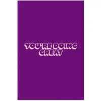 PosterMonkey Poster 60x90 cm - You're doing great - Paars - Bubble letters - Posters - Kamer decoratie - Wanddecoratie woonkamer - Muurdecoratie slaapkamer
