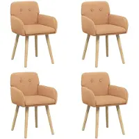 vidaXL Eetstoelen 4 st Bouclé Beige 59 x 57 x 85 cm