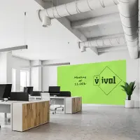 Ivol Complete whiteboardwand zonder rand (4 panelen) - 200x400 cm - Lime Gr