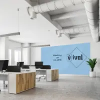 Ivol Complete whiteboardwand zonder rand (4 panelen) - 200x400 cm - Baby Bl