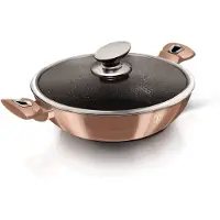 Berlinger Haus GRANIET WOKFIRER 30cm BERLINGER HAUS BH-7100 ROZE GOUD, Pan + steelpan, Goud