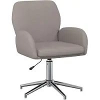 vidaXL Draaibureau stoelen 4 st 54 x 58 x 90 cm Taupe Stof