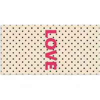 PosterMonkey Poster 80x40 cm - Love - Stippen - Roze - Posters - Kamer decoratie - Wanddecoratie woonkamer - Muurdecoratie slaapkamer