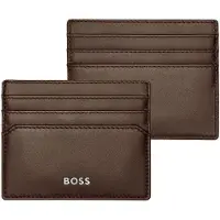HUGO BOSS Leren Kaarthouder Classic Smooth Card Holder Brown Bruine