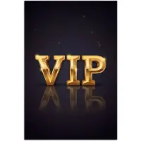 PosterMonkey Poster 20x30 cm - VIP - Goud - Schittering - Posters - Kamer decoratie - Wanddecoratie woonkamer - Muurdecoratie slaapkamer