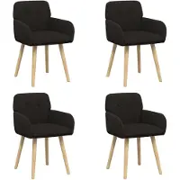 vidaXL Eetstoelen 4 st Bouclé Zwart 59 x 57 x 85 cm