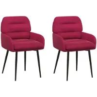 vidaXL Eetstoelen 2 st fluweel Wijnrood 59 x 59,5 x 90 cm