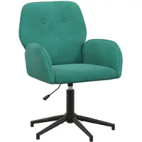 vidaXL Draaistoel 54 x 55 x 90 cm Turquoise fluweel