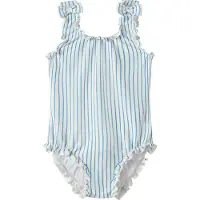 Name it Meisjes badpak geribd nmfzikka strik blauw gestreept