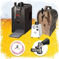 Ich-zapfe Volledige Set Biertap JET 30 1-kraans Droogkoeler 35 l/uur Thuistap met Houten Vat