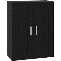 vidaXL Wandkast Muurmontage Zwart eiken 69,5 x 34 x 90 cm Bewerkt hout
