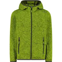 CMP - Boy's Jacket Fix Hood Jacquard Knitted - Fleecevest 176, olijfgroen