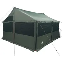 vidaXL Familietent Legergroen 600 x 400 x 268 cm Polyester en Staal
