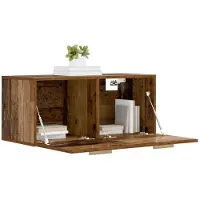 vidaXL Wandkast Muurmontage Oud hout 80 x 36,5 x 35 cm Bewerkt hout