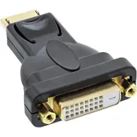 InLine DisplayPort adapter, DisplayPort male naar DVI-D 24+1 female, zwart