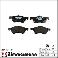 ZIMMERMANN 22409.180.1 Remblokken