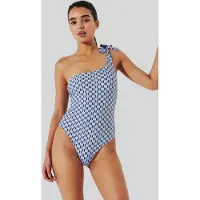 Karl Lagerfeld Monogram Tie Cheeky Swimsuit Indigo Maat: S | Badpakken Outlet | Dames | Blauw