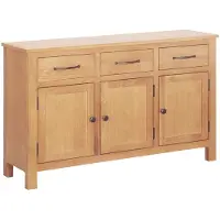 vidaXL Dressoir Bruin 112 x 33,5 x 70 cm Massief eikenhout