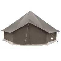 vidaXL Tipi Tent 10-persoons Bruin Grijs Polyester en Staal