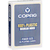 Cartamundi Speelkaarten - Copag 100% Plastic Poker Normal Faces Blauw