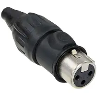 Neutrik NC3FX XLR 3-pins (v) connector / zwart/grijs