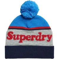 Superdry Essential Logo Beanie Blauw Grootte: 1SIZE