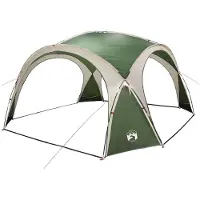 vidaXL Zijtent met dak Groen 410 x 410 x 250 cm Polyester en Staal