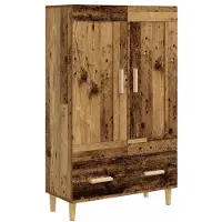 vidaXL Highboard Oud hout 70 x 31 x 115 cm Bewerkt hout