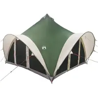 vidaXL Tipi Tent met dak Groen 6-persoons Polyester en Staal