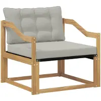 vidaXL Buiten bank set Massief Acaciahout en Textilene Wit