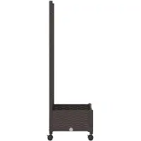 vidaXL Tuinsteker met schutting en wielen Bruin 40 x 40 x 131,5 cm PP