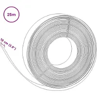 vidaXL Tuinrand 25 meter, 10 cm, PE, bruin