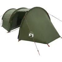 vidaXL Tunneltent Olijfgroen 410 x 175 x 105 cm Polyester en Staal