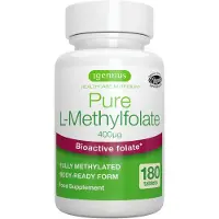 Igennus Folaat 400 mcg, Pure Methylfolaat Actieve Vorm van Foliumzuur Vitamine B9 Folaatsupplementen 180 St