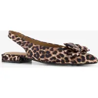 Nova dames slingbacks met strik en panterprint maat 37