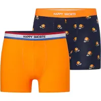 Happy Shorts Boxershorts 'Koningsdag' donkerblauw / oranje