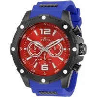 Invicta I-Force 34020 Herenhorloge - Quartz Uurwerk - Roestvrij Staal met Rode Wijzerplaat - 50 mm