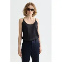 Scotch & Soda Jersey Woven Tank Black Maat: 34 | Onderhemden Outlet | Dames | Zwart