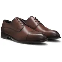 BOSS Leren derbyschoenen met neusdetail Maat 42