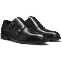 BOSS Leren schoenen met dubbele riempjes Maat 40.5