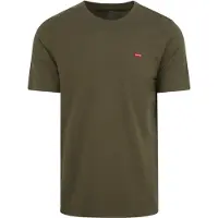Levi's Shirt 'SS Original HM Tee' olijfgroen / rood / wit