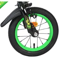Volare Strike Kinderfiets - Jongens - 14 inch - Zwart Groen - Twee handremmen