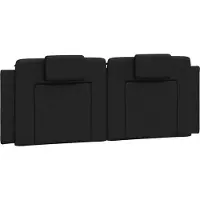 vidaXL Hoofdbordkussen "Viana" 137 cm kunstleer zwart
