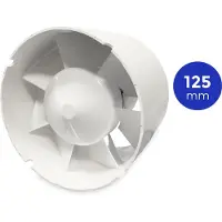 Blauberg TUBO125 Inschuif-buisventilator - 195 m3/h - voor IN kanaal 125mm